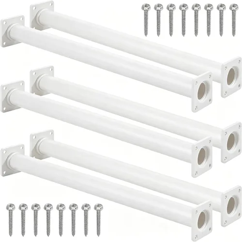 Miniatura 11 de Juego de 6 barras de mono para patio trasero, peldaños de escalera de acero para exteriores, asas de escalada de seguridad, 16.5 pulgadas