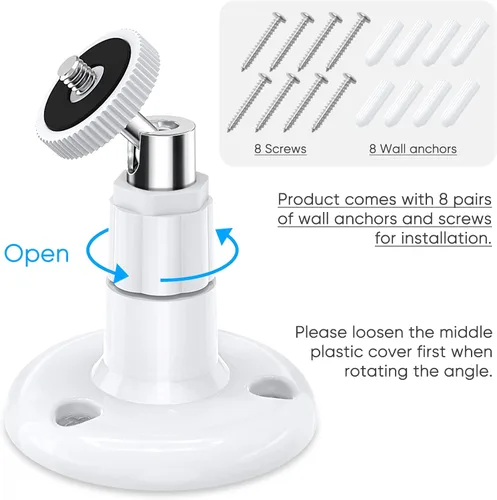 Miniatura 7 de FastSnail Soporte de pared compatible con Wyze Cam Pan V3 y Wyze Cam V4/V3 y Wyze Cam exterior/interior, soporte ajustable giratorio de 360 grados