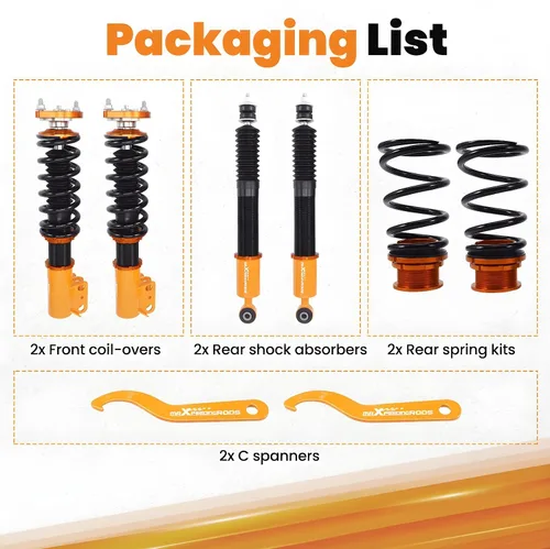 Miniatura 9 de maXpeedingrods Coilovers para Ford Mustang GT/Base SN95 1994-2004, Kit de suspensión de bobinas de altura ajustable, amortiguador de amortiguador
