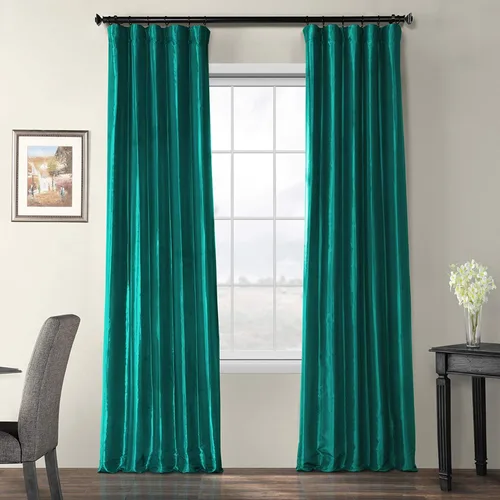Miniatura 15 de HPD Half Price Drapes - Cortinas opacas para dormitorio y sala de estar - Cortina opaca de tafetán de seda sintética 127 x 213 cm (1 panel), Beige