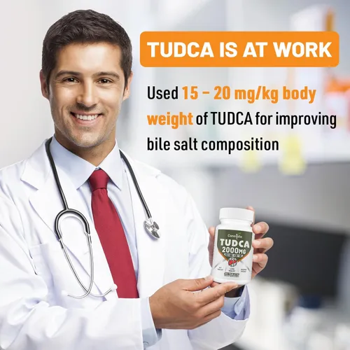 Miniatura 2 de TUDCA - Suplementos hepáticos de 2000 mg – Sales biliares fuertes que apoyan la desintoxicación y limpieza del hígado – Fórmula de salud del hígado