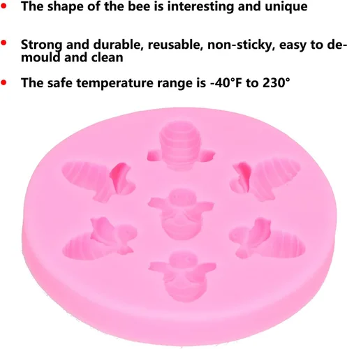Miniatura 2 de Molde para pastel, molde de pastel en forma de abeja, molde de silicona para chocolate, para decoración de pasteles, fondant, herramienta