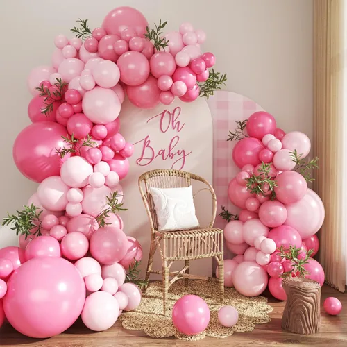 Miniatura 9 de Kit de arco de globos verde salvia azul pastel, 124 piezas de globos macarón amarillo blanco verde para decoraciones de cumpleaños de ganso, género