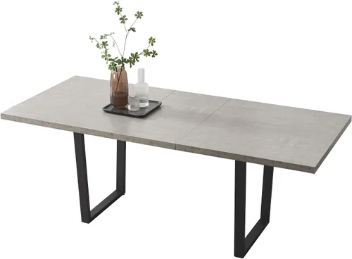 Miniatura 12 de ZckyCine Conjunto moderno de mesa de comedor de 5 piezas con mesa rectangular de madera y 4 sillas tapizadas en cuero, capacidad para 4 personas