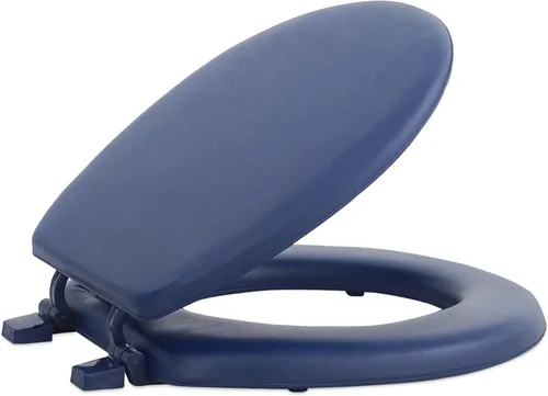 Achim Home Furnishings TOVYSTBK04 Asiento estándar para baño de 17 pulgadas Fantasia, TOVYSTNY04 Azul marino