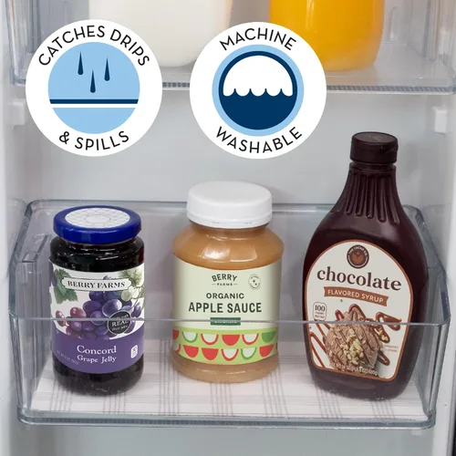 Miniatura 3 de S&T INC. Revestimientos para refrigerador, revestimientos para estantes de gabinetes de cocina y contenedores de almacenamiento, revestimientos