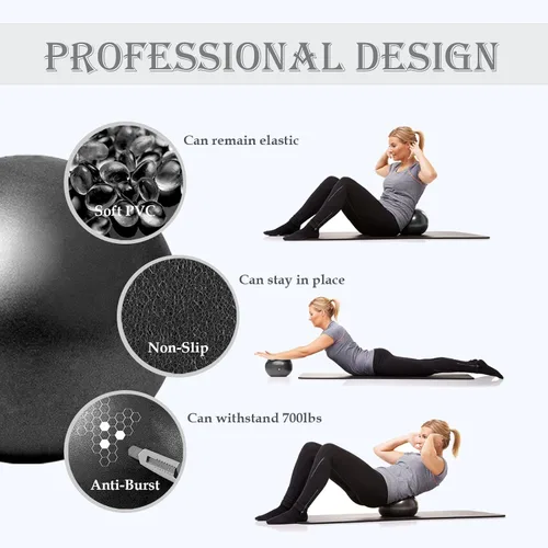 Miniatura 3 de PL-0003 Bola suave del ejercicio, silla de bola de yoga anti-estallido apoya 2200lbs PL-0003