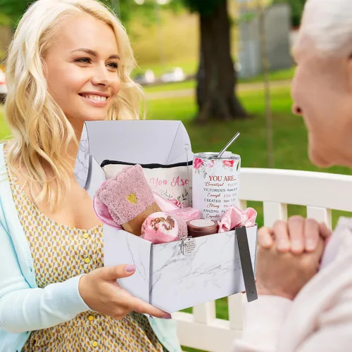 Miniatura 7 de Kolewo4ever 12 Piezas Regalos Cristianos para Mujeres, Regalos de Navidad para Mujeres, Canasta de Regalo Espiritual Religiosa Católica para Amigas