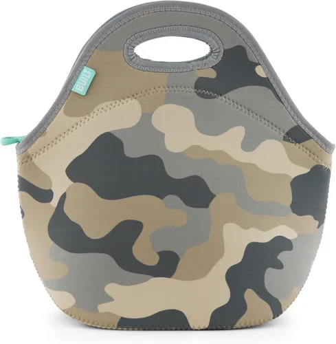 Miniatura 12 de BUILT Gourmet Getaway Bolsa Tote de Almuerzo de Neopreno Suave - Ligera, Aislada y Reutilizable, Talla Única, Big Dot Negro y Blanco