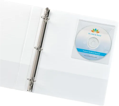 Miniatura 3 de Avery Páginas autoadhesivas transparentes de almacenamiento de CD/DVD, carga superior con solapa, paquete de 10 (73721)