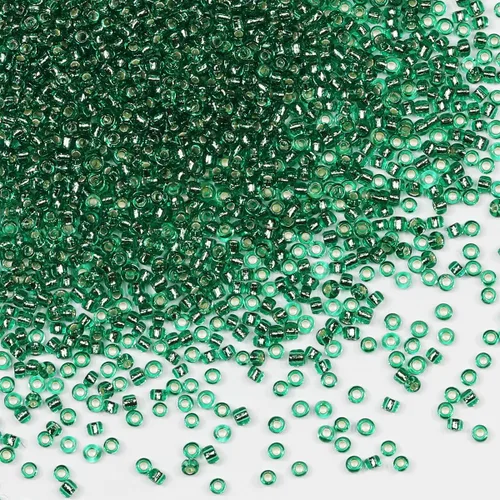 Miniatura 110 de Cuentas de semillas doradas transparentes de 4 mm al por mayor para hacer joyas, 110 gramos, aproximadamente 1600 piezas, cuentas de vidrio 6/0
