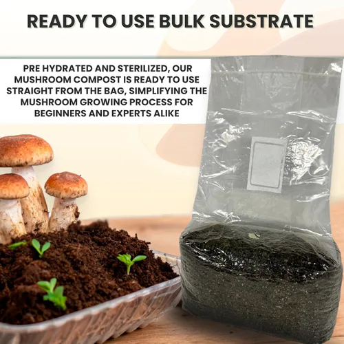 Miniatura 5 de MycoHaus Compost para cultivo de hongos Sustrato esterilizado para hongos Suelo orgánico de hongos Suministros de cultivo para el hogar 10