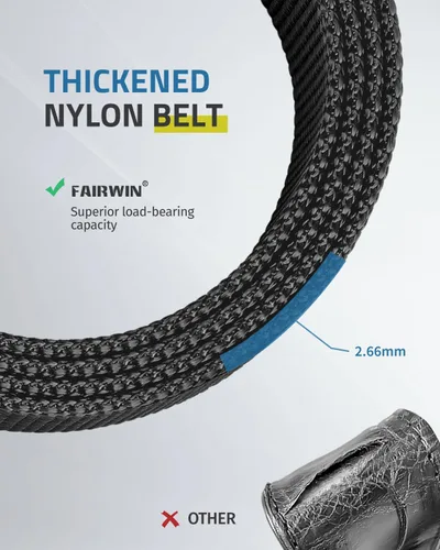 Miniatura 3 de FAIRWIN Tactical Belt, Work Belts for Men Military Webbing Riggers Web Belt Heavy-Duty Quick-Release Buckle