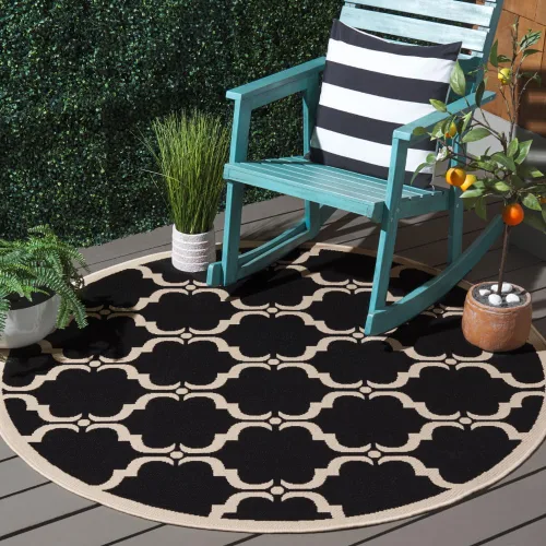 Miniatura 35 de SAFAVIEH Alfombra lavable al aire libre Courtyard Collection - 9 x 12 pies, beige y terracota, no desprende pelusa y fácil limpieza, ideal