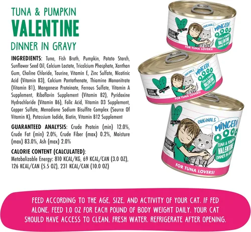 Miniatura 4 de Weruva BFF - Comida húmeda natural picada para gatos, atún y calabaza de San Valentín en salsa, lata de 3 onzas, paquete de 24