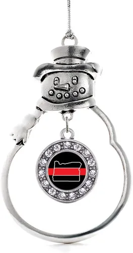 Miniatura 51 de Inspired Silver - Roller Queen - Adorno de Navidad plateado - Adorno circular para árbol de Navidad con circonita cúbica - Decoración colgante
