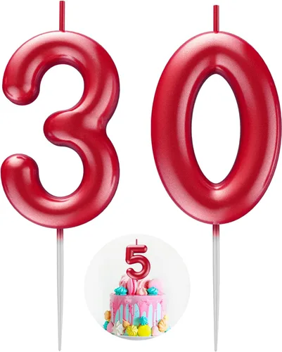 Miniatura 187 de Velas número 2 arcoíris con número 3D de feliz cumpleaños para decoración de fiesta de pastel de cumpleaños, suministros de celebración