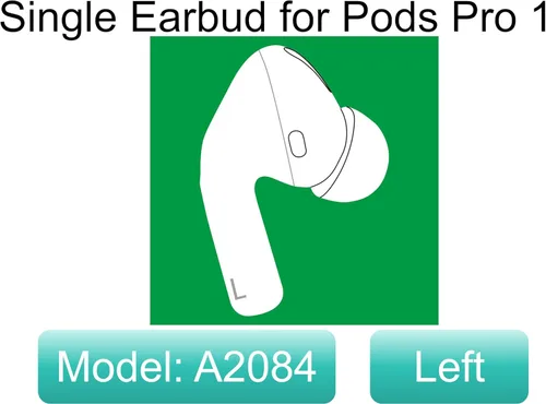 Miniatura 4 de Meenova Reemplazo de auriculares izquierdo A2084, solo lado izquierdo para Pod Pro original de 1ª generación (modelo A2084), compatible con funda