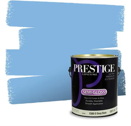 Miniatura 1526 de Pintura Exterior + imprimación PRESTIGE, todo-en-uno, 1 galón, acabado mate, color comparable al Valspar* Royal Gray* VS151-Gris real