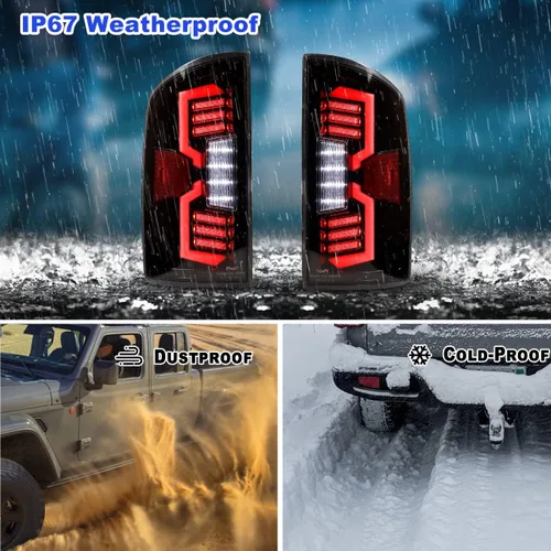Miniatura 8 de Luces traseras secuenciales LED para Dodge Ram 1500 2002-2006 y Dodge Ram 2500 / 3500 2003-2006, conjunto de luces traseras LED completas