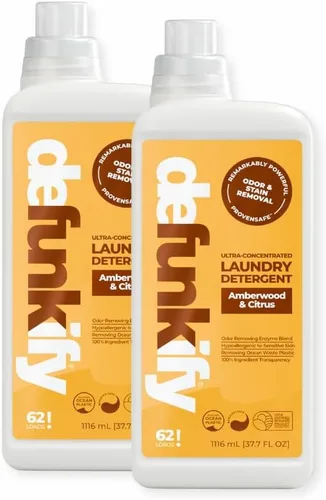 Miniatura 10 de Detergente para ropa sucia de 124 cargas. Aceite esencial de aire fresco fresco líquido detergente para ropa para pieles sensibles. Suministro