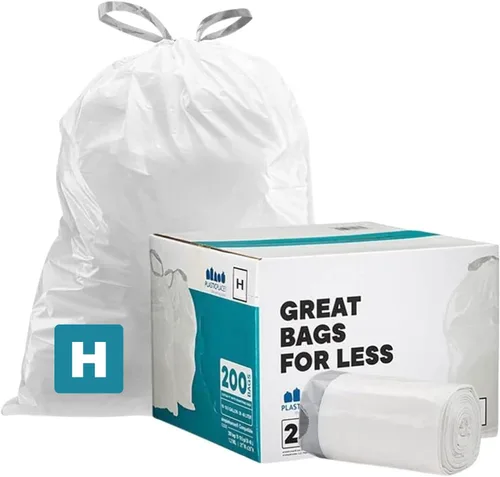 Miniatura 11 de Plasticplace - Bolsas de basura, compatibles con Simplehuman código H, revestimientos para botes de basura de 8-9 galones, bolsas de basura blancas