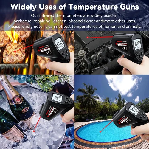 Miniatura 7 de Pistola de temperatura de termómetro infrarrojo (NO para humanos) -58℉~1022℉ (-50℃～550℃) Termómetro láser infrarrojo digital de lectura instantánea