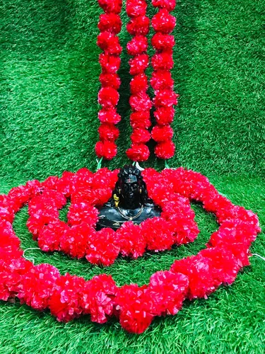 Miniatura 5 de Guirnalda de caléndula de 5 pies de 5 pies Decoración de manto de fiesta de boda india/americana, guirnalda de boda sintética, decoración Diwali