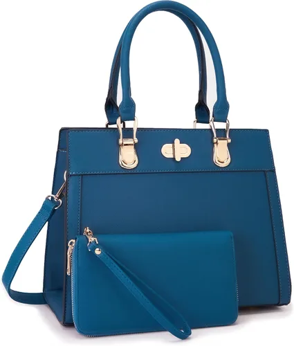 Miniatura 11 de Conjunto de bolso para mujer, bolso de mano, bolso de hombro, asa superior, bolsa de trabajo, bolsa cruzada a juego, 2 piezas