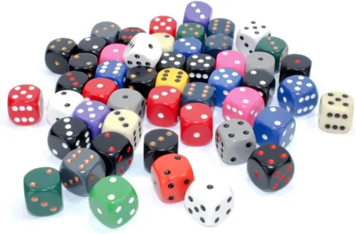 Miniatura 3 de Chessex d6Bag16mmOP w/pips (50)