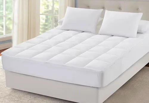 Miniatura 3 de Sleep Mantra Cubrecolchón de Algodón 100% Tamaño Individual – Cubrecolchón de enfriamiento envolvente premium se adapta a colchones de hasta 20
