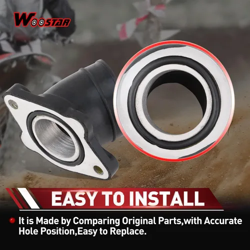 Miniatura 3 de WOOSTAR Repuesto de colector de admisión de carburador de 1.102 in para motor de 4 tiempos, 200 cc, 250 cc, GY6, Taotao, ATV, 4 ruedas, Quad Scooter