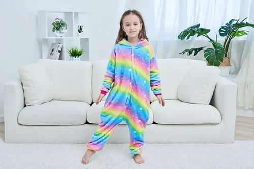 Miniatura 20 de Pijama de unicornio unisex para niños, enteritos para disfraz, Halloween