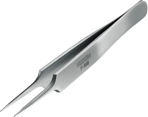 Miniatura 9 de Hozan P-887 Pinzas de punta curva, tipo curvo, material: acero inoxidable, longitud total: 5.1 pulgadas (5.118 in), peso: 0.9 oz (26 g), ancho