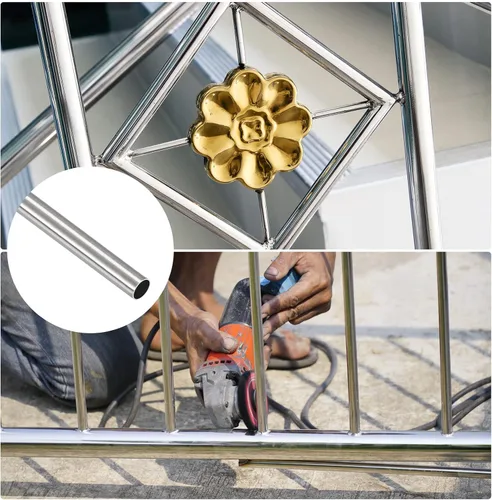 Miniatura 3 de METALLIXITY Tubo de acero inoxidable 304 (0.126 in de diámetro x 0.008 in de pared T x 11.811 in de largo), tubo recto - para muebles del hogar