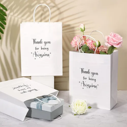 Miniatura 4 de Ctosree 20 Bolsas de Papel de Regalo de Agradecimiento para Empleado Compañero de Trabajo Colega Gracias por Ser Increíble Bolsas con Asas