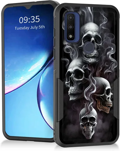 Miniatura 17 de Para Moto G Power 2022 – Funda protectora resistente de doble capa de policarbonato duro híbrido de goma suave a prueba de golpes – Ciervo