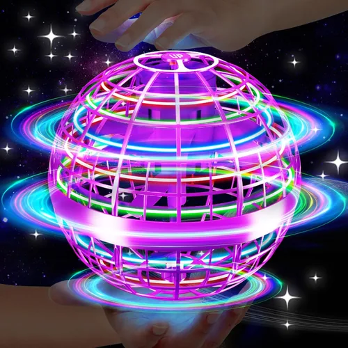 Miniatura 15 de Vantexi Juguete de bola de orbe volador, LED de paracaídas actualizado 2026, mini bola de gravedad mágica controlada a mano, boomerang de globo Rojo