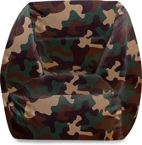 Miniatura 69 de Posh Beanbags - Sillón puff grande, 38 pulgadas, color azul rey sólido Nylon suave - Azul real