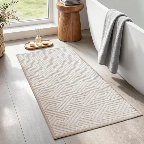 Miniatura 25 de YIHOUSE Beige Bathroom Rugs 17"x24", Quick Dry Non Slip Bath Rug, Absorbent Machine Washable Thin Bath Mat for Restroom Floor Tub Laundry Room Home