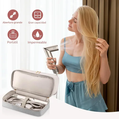 Miniatura 5 de Adworte Estuche de transporte de viaje para secador de pelo Shark Flexstyle FlexFusion Airwrap Brush de doble capa, accesorios para el cabello