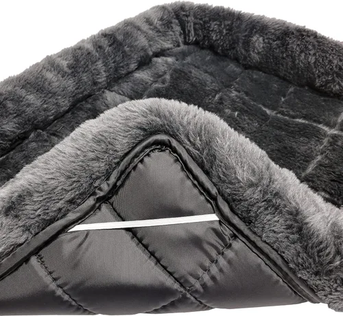 Miniatura 4 de Cama para mascotas MidWest Bolster, ideal para cajas de metal para perros, se puede lavar a máquina y secar, Gris carbón