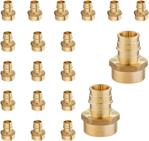 Miniatura 27 de Paquete de 2 accesorios de expansión Niikappu Pex-A, adaptador de flujo completo NPT hembra de 1 pulgada Pex-A x 1 pulgada, accesorio de tubería