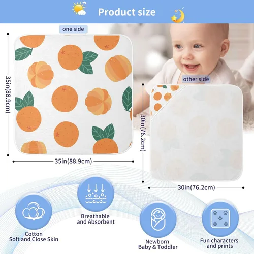 Miniatura 4 de YETTASBIN Toalla de baño naranja para bebé, ultra suave, absorbente, de algodón, con capucha, para recién nacido, niño, niño, regalo de registro