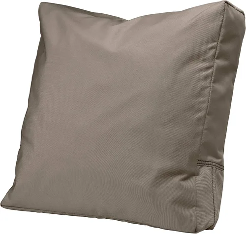 Classic Accessories Ravenna - Cojín resistente al agua para silla/sofá biplaza de patio, 21 x 20 x 4 pulgadas, color gris topo oscuro, cojines para