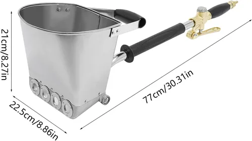 Miniatura 2 de Pulverizador de estuco de mortero de cemento de 4 chorros, herramienta de pulverización de aire para techo de pared, máquina de enyesado de textura