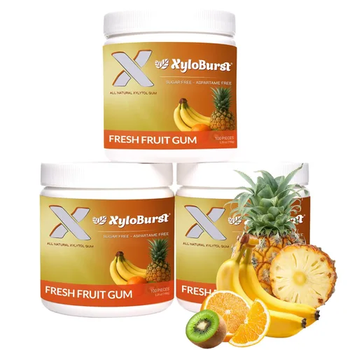 Miniatura 12 de XyloBurst Goma de mascar de xilitol Sin azúcar, sin gluten, apto para dieta cetogénica, sin aspartamo para la salud bucal, menta verde, tarro