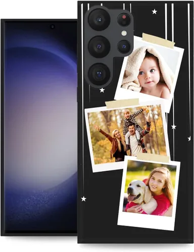 Miniatura 30 de Funda personalizada para Samsung Galaxy S23 Ultra con nombre de foto y texto - Funda suave y fina para teléfono móvil S 23 Ultra (negra) de 6.8