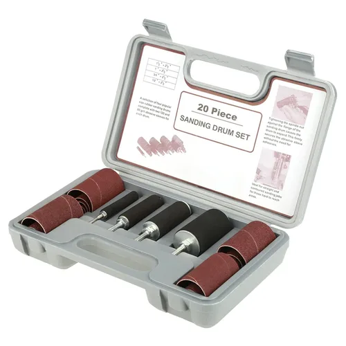 Miniatura 5 de Kit de tambor de lijado, juego de tambor de lijado de goma, juego de herramientas de lijadora de tambor de lijado de husillo, fundas de lijado