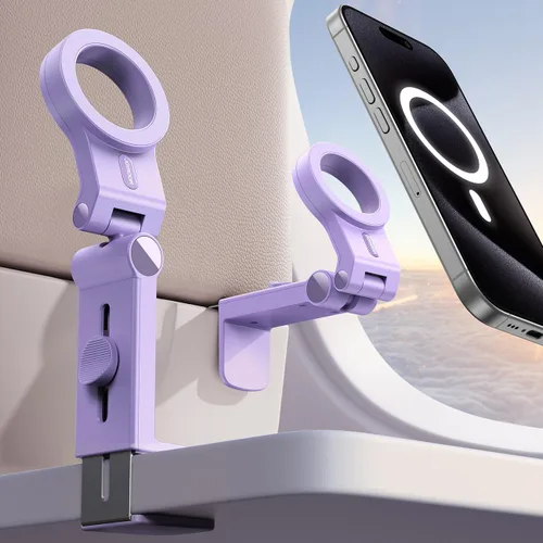 Miniatura 8 de JOYROOM para soporte de teléfono Magsafe para avión, [rotación flexible] soporte de teléfono para avión manos libres, artículos esenciales de viaje